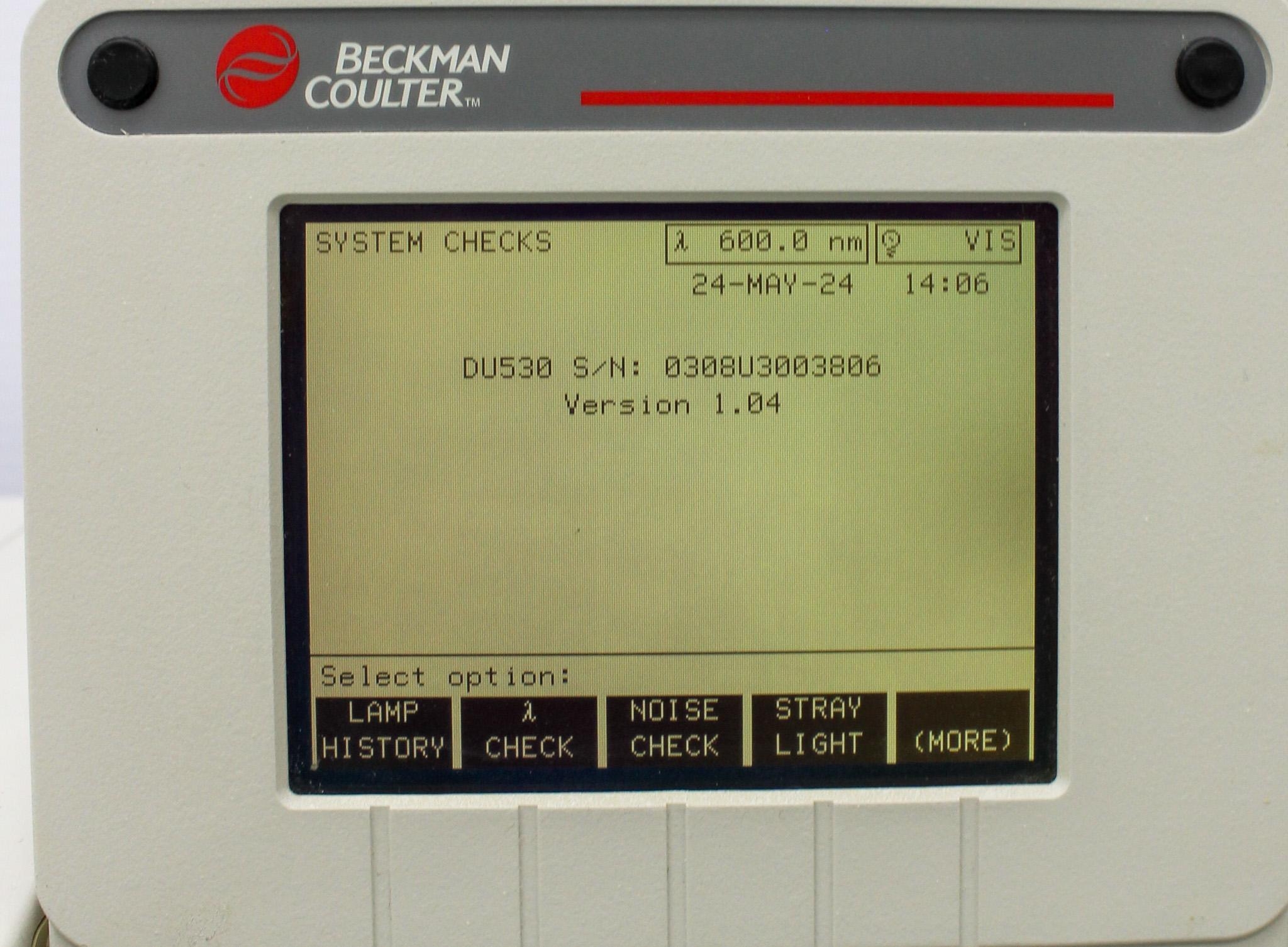 Beckman Coulter DU 530 UV/Vis Spectrophotometer Single Cell Module Tested
