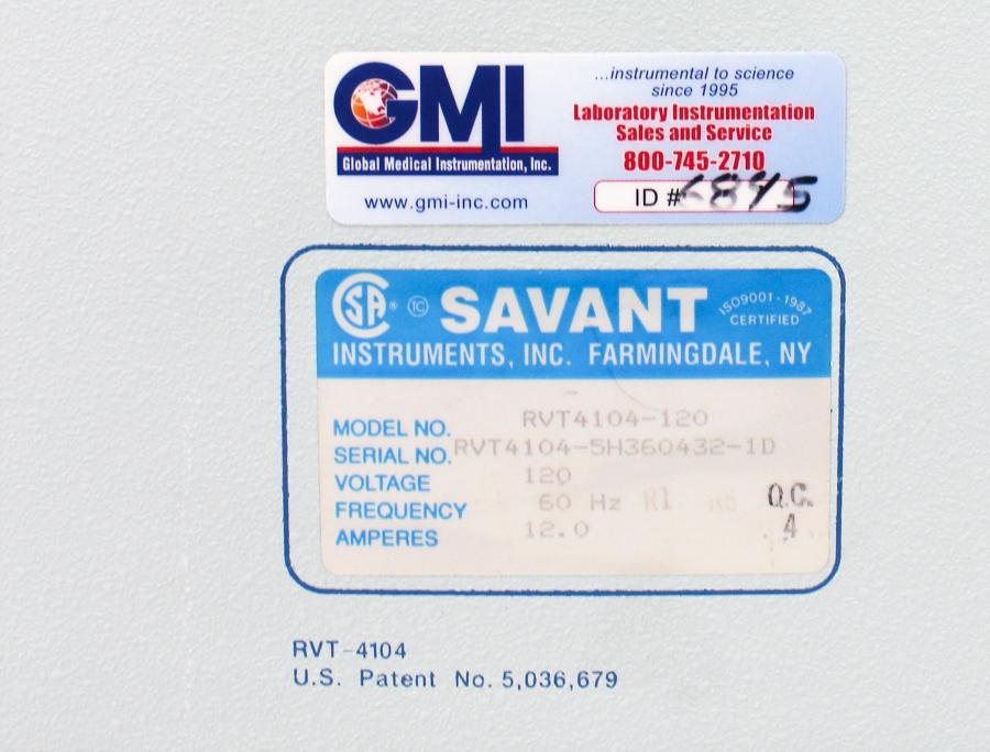 Savant Refrigerated Vapor Trap RVT4104 Vapor Trap -104C 4L Capacity